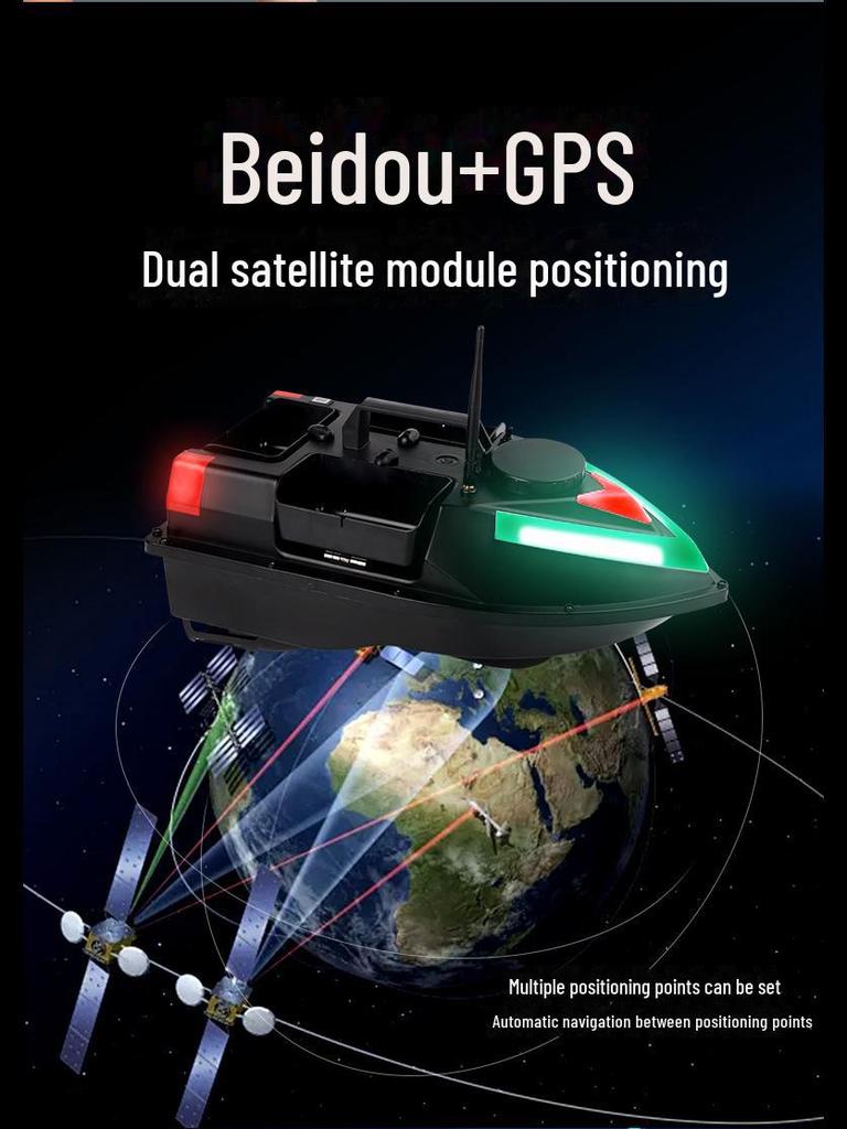 Умная рыболовная лодка с GPS: Дистанционное управление, автоматический возврат, подача наживки и крючка