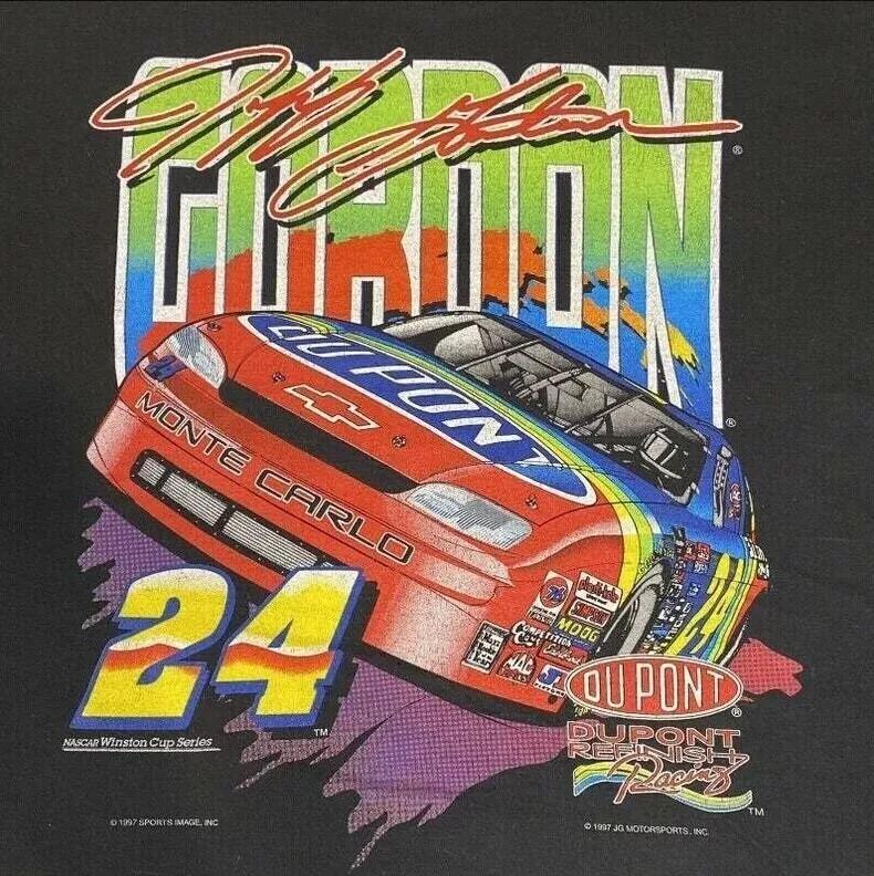 vintage jeff gordon nascar 1997 black fruit of the loom unisex t shirt s-5xl Unisex T-Shirt
