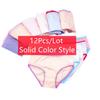 12pcs/Lot Cotton Girls Briefs Children's Underwear Triangle Panties Kids Underpants 2-13Years