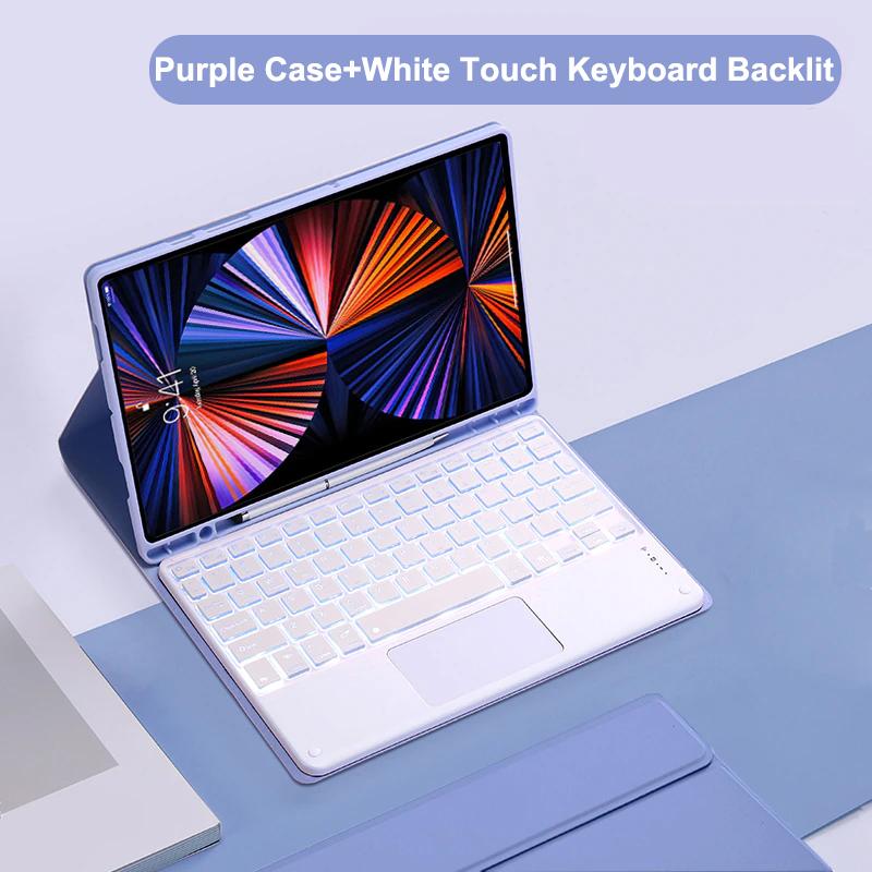 Case Keyboard For iPad Air Pro 11 13 2024,For iPad 10.2 7/8/9th 10th Generation Air 4 5 Pro 11 12.9 Cover With Backlit Keyboard