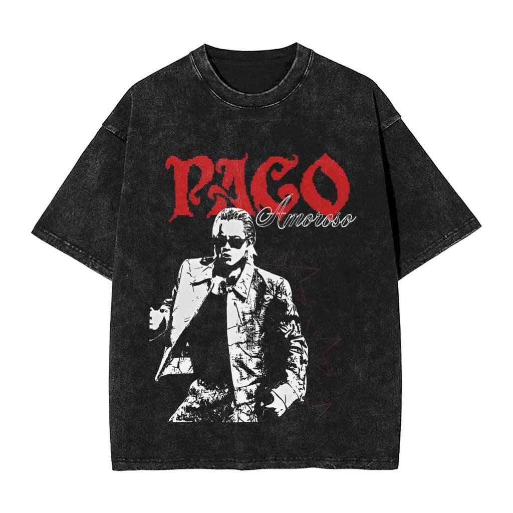 CA7RIEL Paco Amoroso Papota Tour T Shirt Summer Y2K Basic T Shirts Cotton Hip Hop Tshirt For Men Short Sleeve Loose Tops