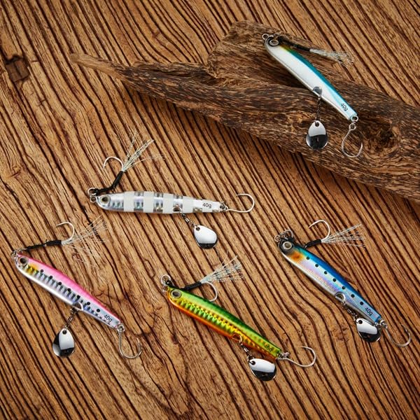 REEF DREAM Metal Jig Seabass Lure Blue Fish Blade Jig 20 г 30 г 40 г 5-цветный набор Slow Fall Jig Blue Fish Seabass Flounder Grouper