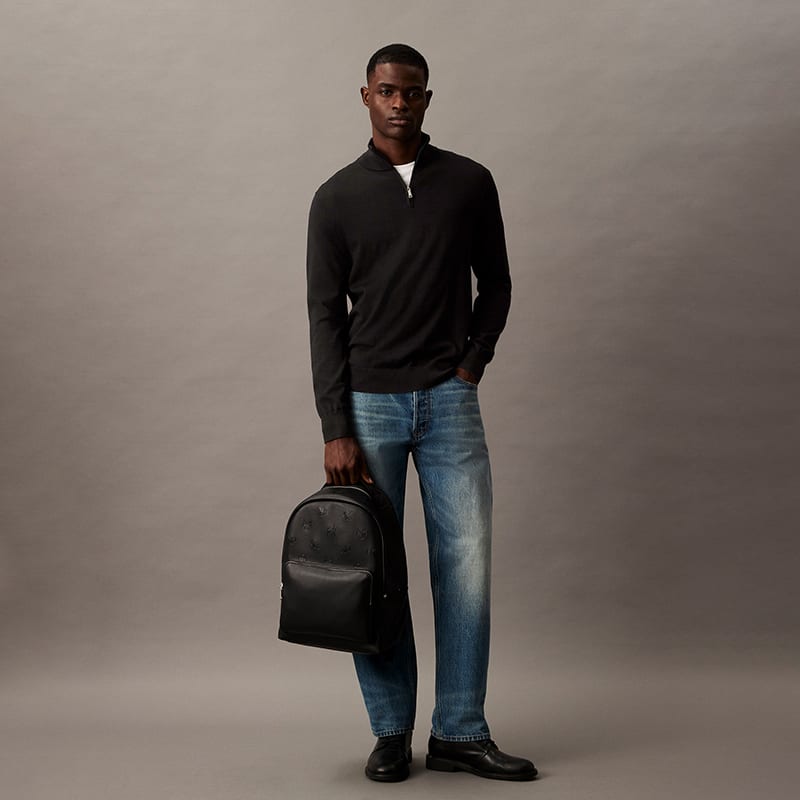 Calvin Klein Синтетический материал, Тканевый рюкзак Большой Мужской Космический Черный 4G3043G-UB1