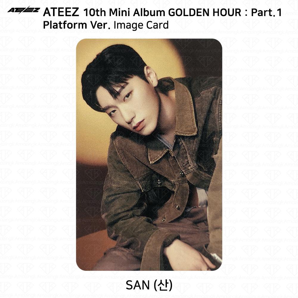 ATEEZ 10-й мини-альбом Golden Hour Part.1 Платформа Версия Мини-открытка для фотокарты KPOP
