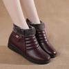 Fashion 2024 New Women's Warm Boots Winter Waterproof Ankle Leather Boot Outdoor Non Slip Flat Shoes Wedge Fur Booties Boots Botas
