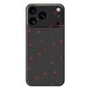For iPhone 17 Pro Case Red Cherry Pattern Printing Straight Edge TPU Phone Back Cover