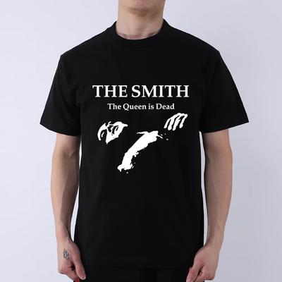Мужская хлопковая футболка, летние топы The Smiths "The Queen Is Dead" - футболка, инди-музыка 1980-х годов, Morrissey, большая мужская черная футболка