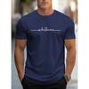 2025 Men's Short-sleeved Sweatshirts with Letters Printed On Them, Round Necks, and Comfortable T-shirts