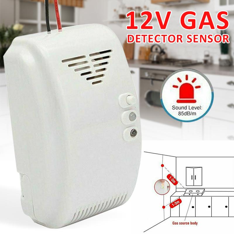 Датчик газа Aidier 12 В, датчик сигнализации, сжиженный нефтяной газ, природный мотор, кемпер, светодиодная вспышка, звуковая сигнализация