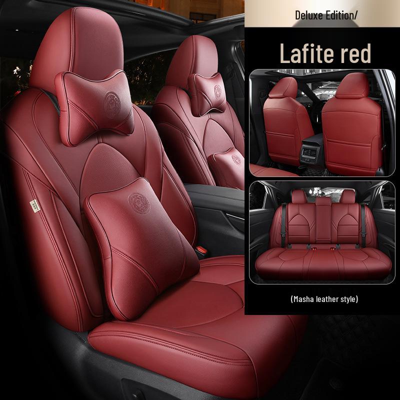 Universal Genuine Leather Car Seat Cover, Four-Season, Full Coverage, Fits All Models