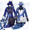 Furina/Focalors Косплей Аниме Игра Genshin Impact Костюм Коронированная Прима Униформа Парик Шляпа Платье Женская Вечеринка на Хэллоуин Ролевая Игра Одежда Одежда