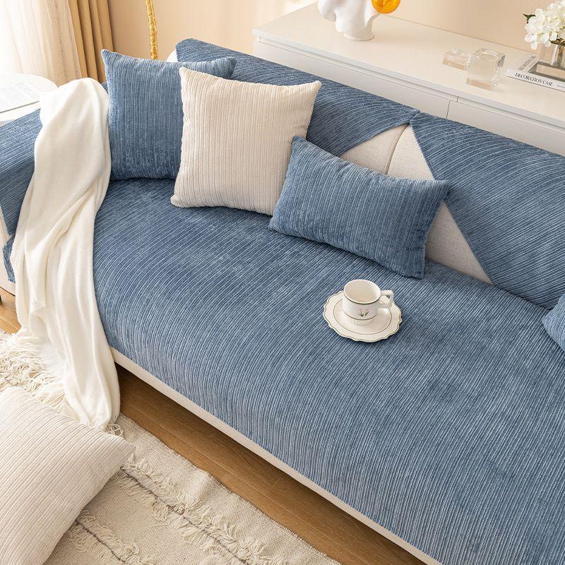 Nordic Ins Premium Chenille Sofa Cushion Living Room Sofa Cover Non-Slip Mat Cloth Cushion Cover Cloth