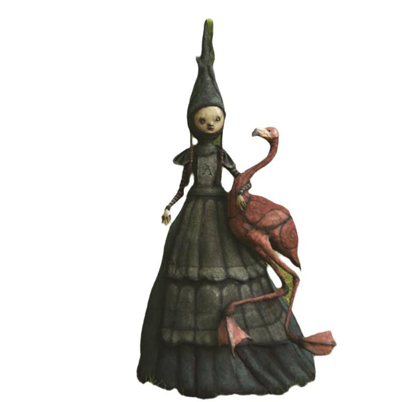 Whimsical Witch Resin Craft For Home And Garden Enhancement During Halloween