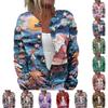 Women's Fashion Christmas Printed Long Sleeve Knitted Cardigan Button Down Jacket