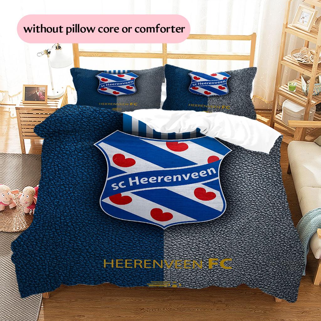 SC Heerenveen  Комплект постельного белья с рисунком  Декор для дома  Подарок (1 пододеяльник + 2 наволочки без наполнителя)