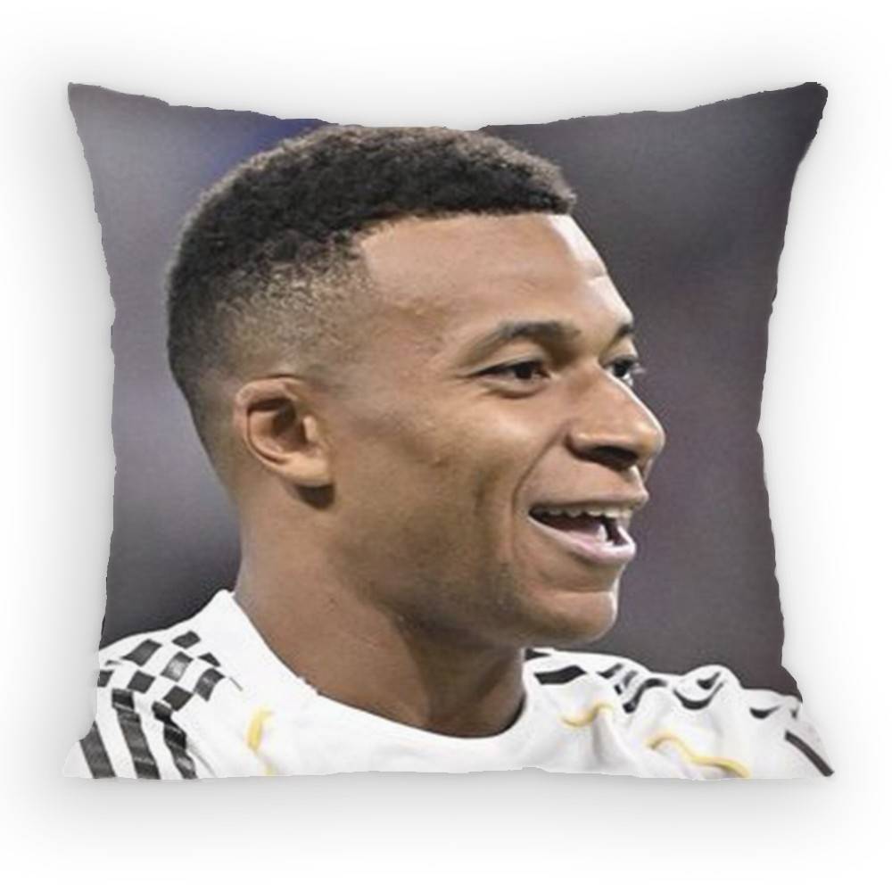 France Football K-Kylian M-Mbappe Наволочка Противопылевой Клещ Наволочка Невидимая Молния Шелковистый Короткий Плюш Наволочка для Подушки Дивана