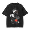 Anime Harajuku  Cotton Oversized TshirtMen Short Sleeve TeesDeath Note YK Summer Loose Washed Tops TShirt