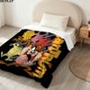 1PC Tazmanian Devil Patterned Flannel Blanket Suitable For All Seasons For Home Decor Warmth And Comfort Gifts Holiday Present