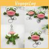 Super Soft Adorable Cartoon Frog Plush Keychain Green Stuffed Doll For Gift Giving
