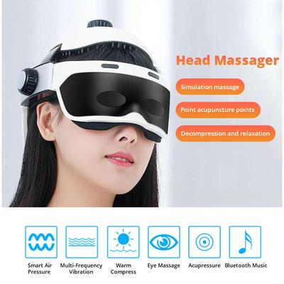 Электрический регулируемый массажер для кожи головы, вибрационный разминающий массажный шлем, долговечный домашний многофункциональный массажер для головы и глаз