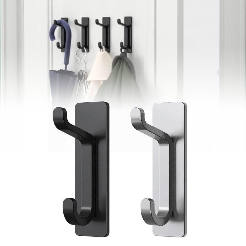 Durable Stainless Steel Clothes Hook Set With High Low Dual Hooks For Versatile Use