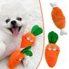 1/3pcs Pet Toys Carrot Bone Dog Chew Toy Stuffed Squeaking Cute Plush Puzzle for Small Dog Puppy Chew Squeaker Squeaky Toy