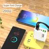200 Вт 6 портовый USB C зарядное устройство супер быстрая зарядка PD3.0 USB C Type C зарядное устройство для мобильного телефона iPhone 16 SE4 Samsung Xiaomi ipad