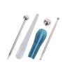 5Pcs Beauty Seam Construction Tool Set Floor Tile Grout Repair Steel Pressed Ball Stick Corner Angle Scraper Wall Gap Cleaner