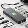 11 in 1 TYPE-C to RJ45 Gigabit USB3.2 HDMI DP+SD/TF 3.5mm Audio VGA PD100W PC