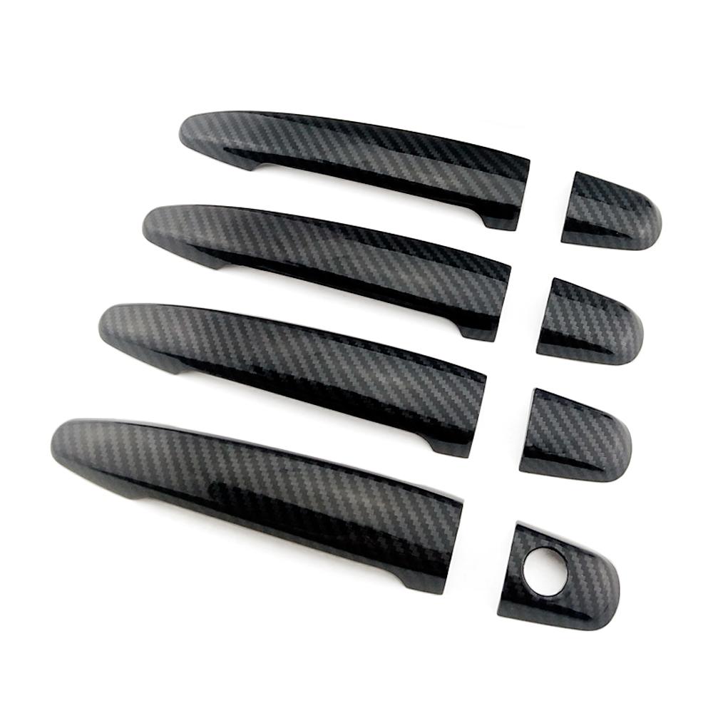 Углеродное волокно с принтом, внешняя дверная ручка автомобиля, дверная чаша, формовочная накладка для Toyota Land Cruiser Prado J120 2002 2005