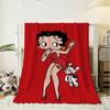 B-BeTTy-CuTe-Boop Бросок Мягкое Фланелевое Покрывало, Легкое Дышащее Летнее Покрывало для Сна на Диван Домашний Travel Уютный Декор