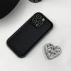 Подходит для чехла на мобильный телефон Apple 17promax, блестящий бриллиант, подставка-сердечко, простой 16 Apple 15/14 женский 12 новый 16e