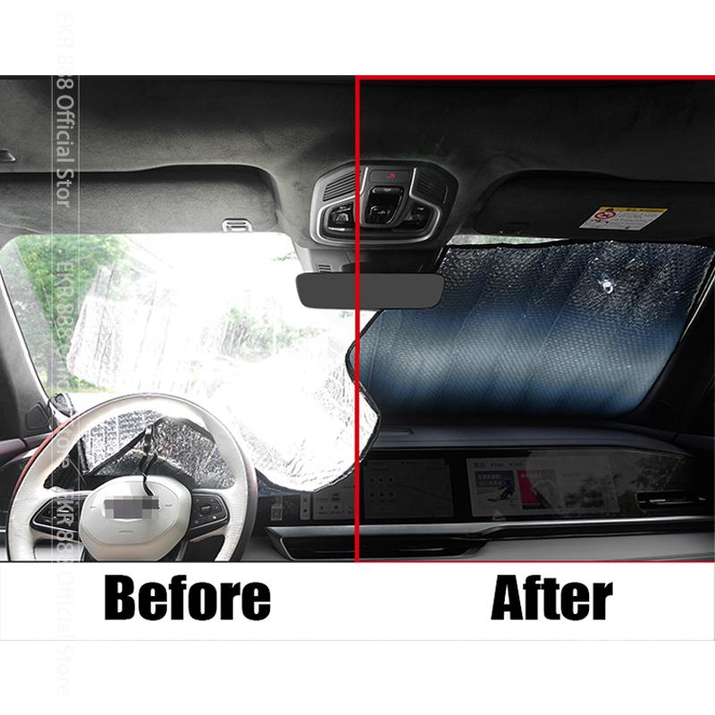 Полные чехлы солнцезащитные козырьки для Fiat Freemont Dodge Journey JC 2009 ~ автомобильные аксессуары защита от солнца лобовые стекла козырек бокового окна