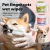 Салфетки для ухода за собаками - Салфетки, салфетки для чистки пальцев для кошек и собак | Удобный набор салфеток для чистки собак, долговечный, для маленьких собак и кошек, 60 мл