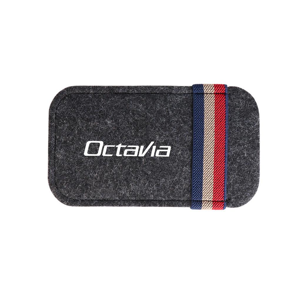 CGI1 1Pcs Car Sunglasses Organizer Bags Sun Visor Glasses Storage Clip For Skoda S Octavia Rapid Fabia A7 Superb KAMIQ Roomster VRS