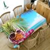 Pineapple Orange Juice Pattern Resort Beach Tablecloth Thicken Cotton Rectangular Round Table Cloth For Wedding Picnic Party