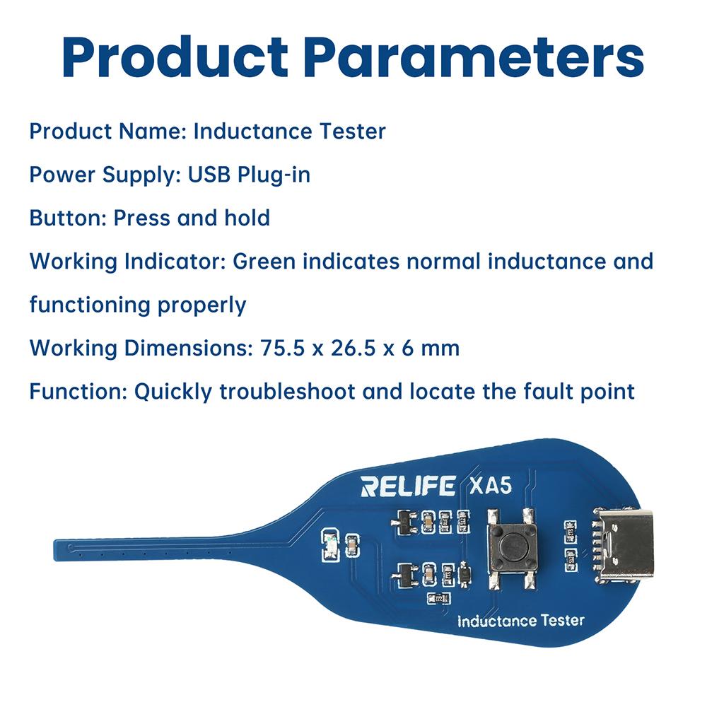 XA5 Motherboard Coil Tester Module Sensor Inductor Detector Tool for PC Repair Electromagnetic Induction Fault Check Tool