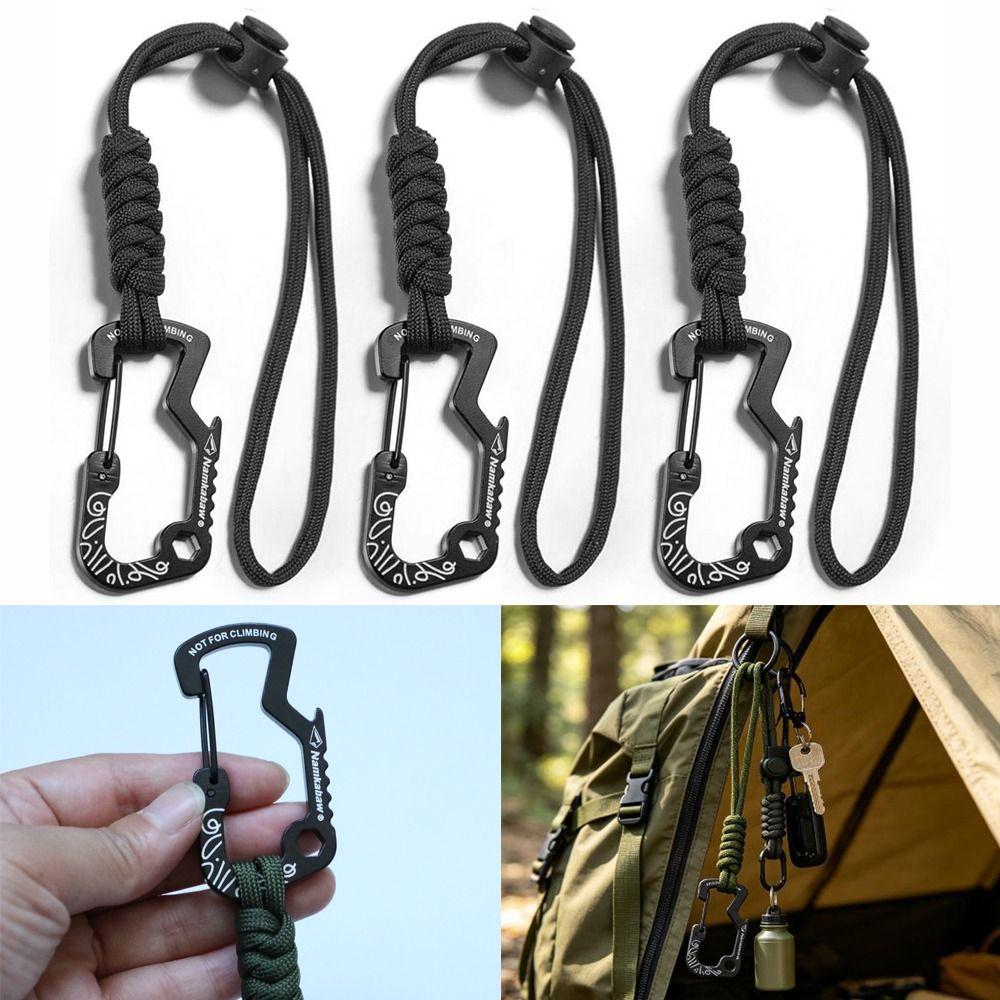 with Paracord Keychain Anti-Loss Rope Multifunctional Emergency Gear  for Camping Hiking