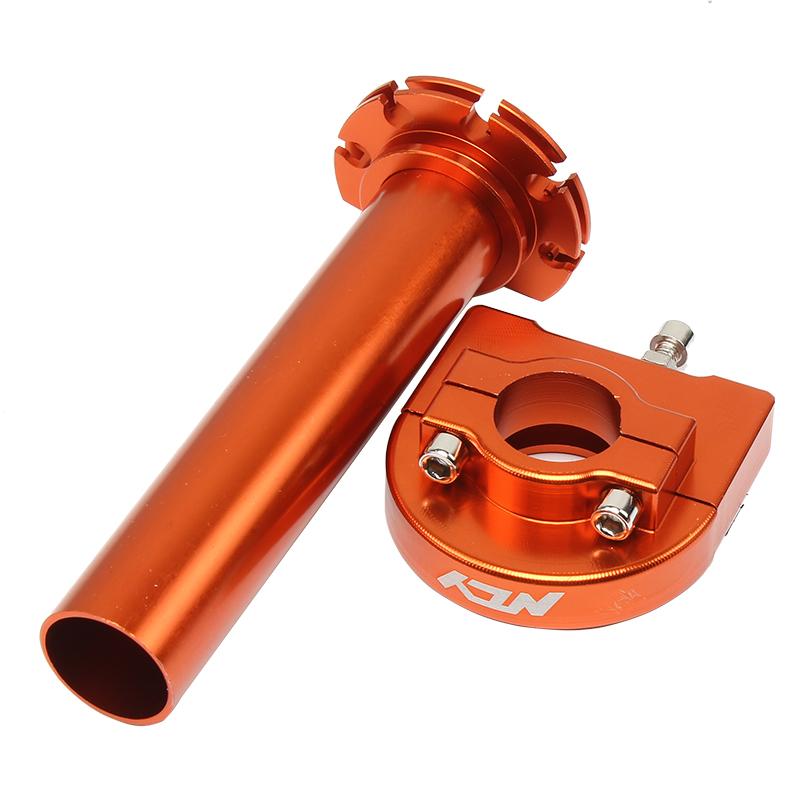 Universal motorcycle CNC Aluminum Accelerator Throttle Twist Grips Handlebars Cable for Honda CRF230 CR80 Kawasaki KLX Dit Pit B Throttles 2