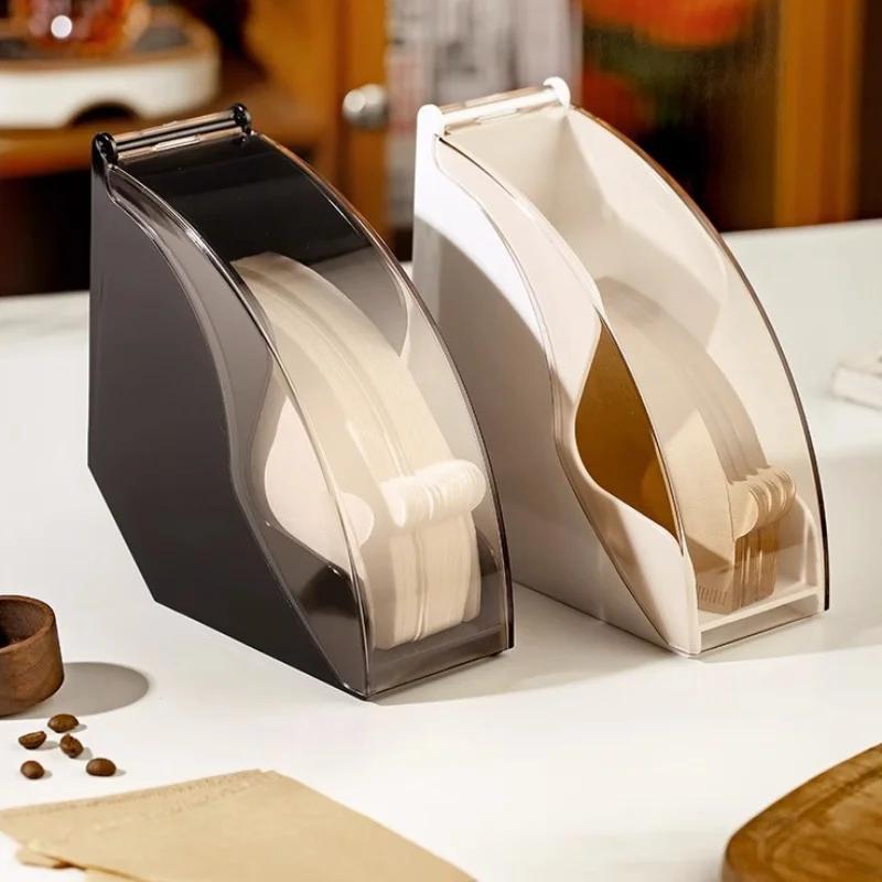 1 шт. Акриловая крышка диспенсера для кофейного фильтра держатель для бумажного фильтра коробка для хранения герметичный пыленепроницаемый набор для капельного кофе Cafetera Кофейные принадлежности