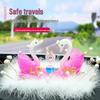 Charming Swan Couple Car Ornaments - Elegant Perfume Decor for Center Console
