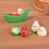 Dragon Boat Festival Cartoon Small Zongzi, Micro-landscape Gardening Resin Small Decorative Items, Cute Round Zongzi Decorative Accessories