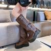 New Autumn and Winter Versatile Women's Flat Heel Women's Boots High-Quality Women's Rider Boots Casual Knee-high Boots