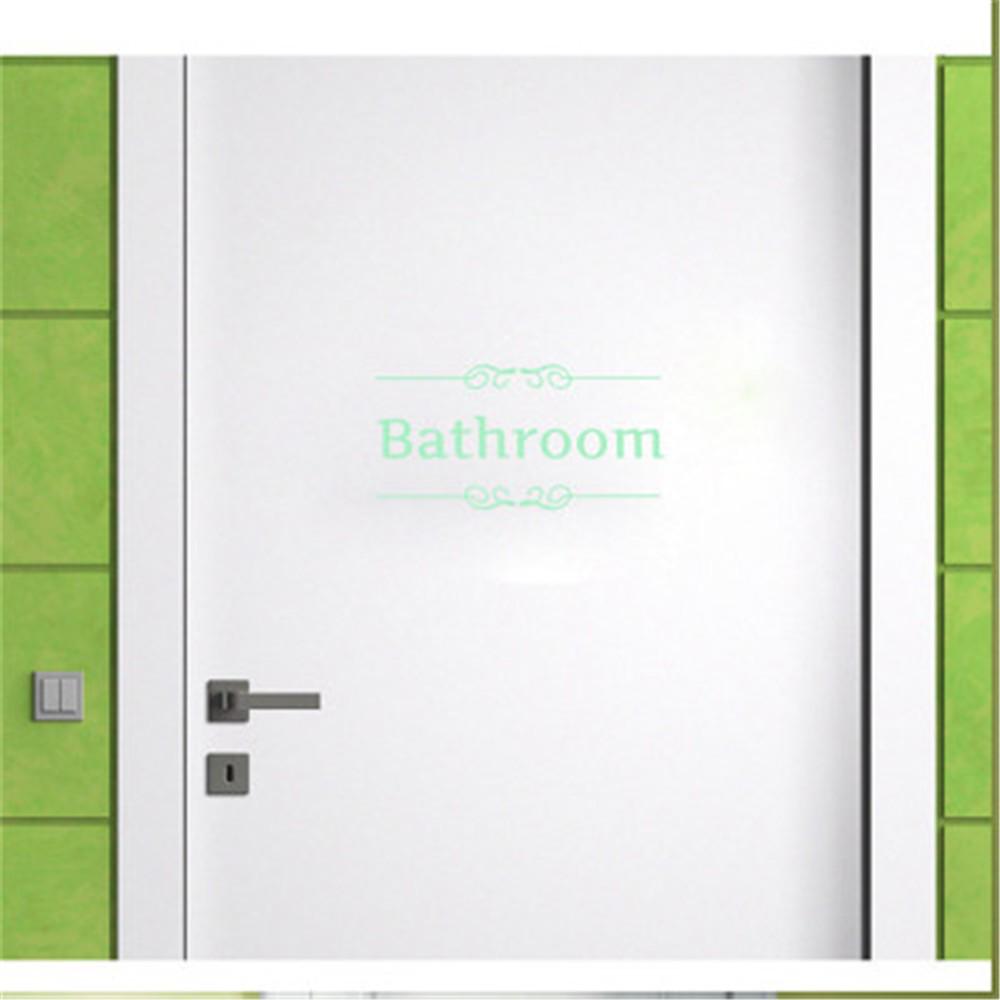 Светящаяся наклейка для ванной комнаты, люминесцентная настенная наклейка для туалета, съемная наклейка
