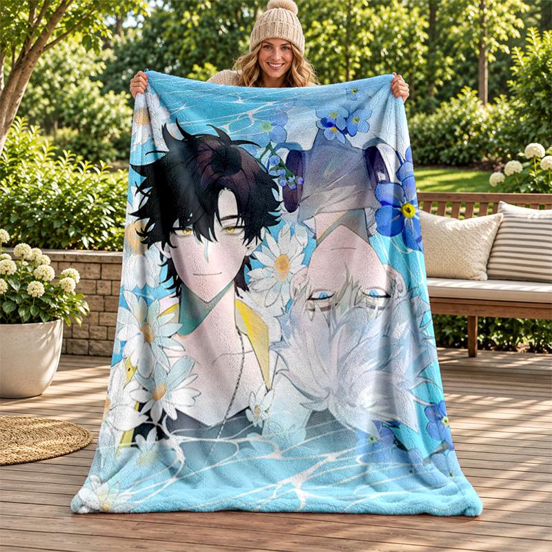 Link Click blanket Flannel Blanket Soft Cozy Plush Throw for Sofa Bed Lightweight Home Decoration Gifts for Christmas various holidays