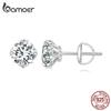 BAMOER 0,5 CT/1,0 CT D Цвет VVS1 EX Серьги-гвоздики с муассанитом, серьги из стерлингового серебра 925 пробы для женщин, свадебный подарок, ювелирные украшения