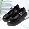 Women's Black Leather Work Shoes, Comfortable Soft Sole for Long Standing, Ideal for Spring and Autumn, Suitable for Middle-Aged and Elderly.