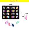 SYGA Acrylic 3D Glitter Powder Manicure Nail Stickers Set of 48 (Multicolour)