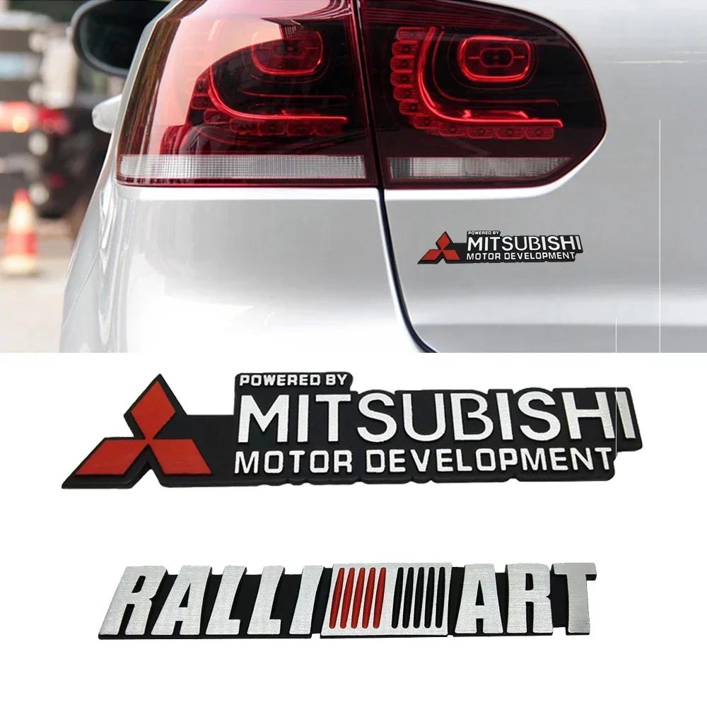For Mitsubishi Ralliart ASX Lancer Pajero Outlander Eclipse Galant Mirage Metal Car Emblem Badge Sticker Rear Trunk Decals