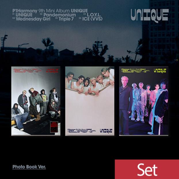 [Предзаказ] 9-й мини-альбом P1Harmony ‘UNIQUE’ (Фотокнига Вер.) — НАБОР из 3 версий / Случайная версия
